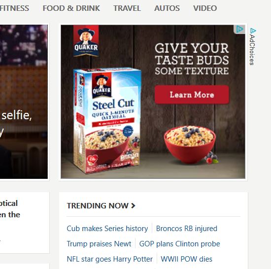 A 300x250 display ad on MSN.com