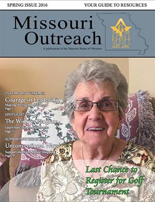 Masonic Outreach - Spring 2016 Cover - Masonic Home of Missouri